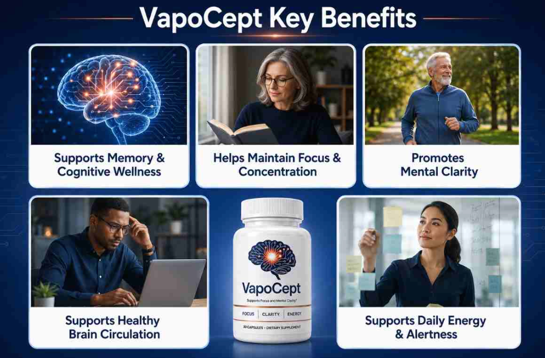 VapoCept key benefits for memory focus mental clarity circulation and energy