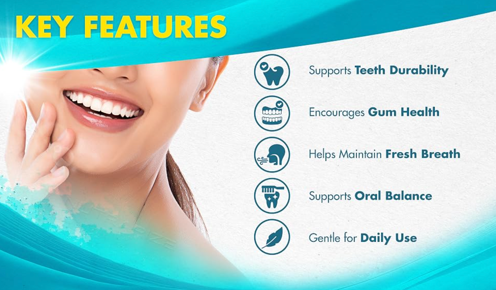 Renew Dental Support key features and advertised oral health benefits