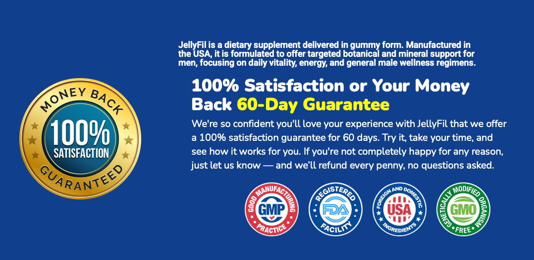 JellyFil 60-day money-back guarantee promotional image
